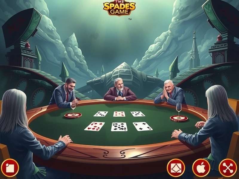 Group of friends playing Spades card game in India