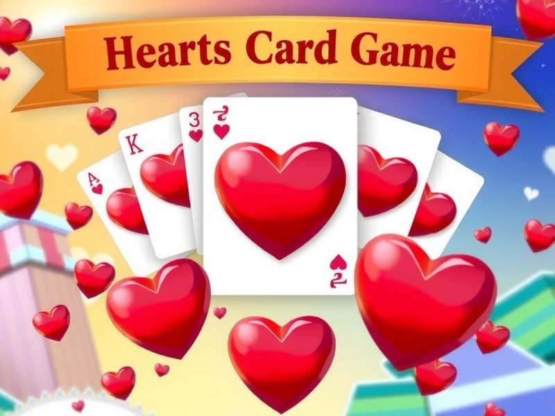 Hearts and Spades cards arranged in a strategic layout on a green table