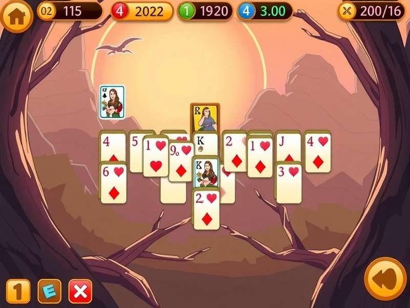 Strategic layout of Solitaire and Spades cards on a wooden table