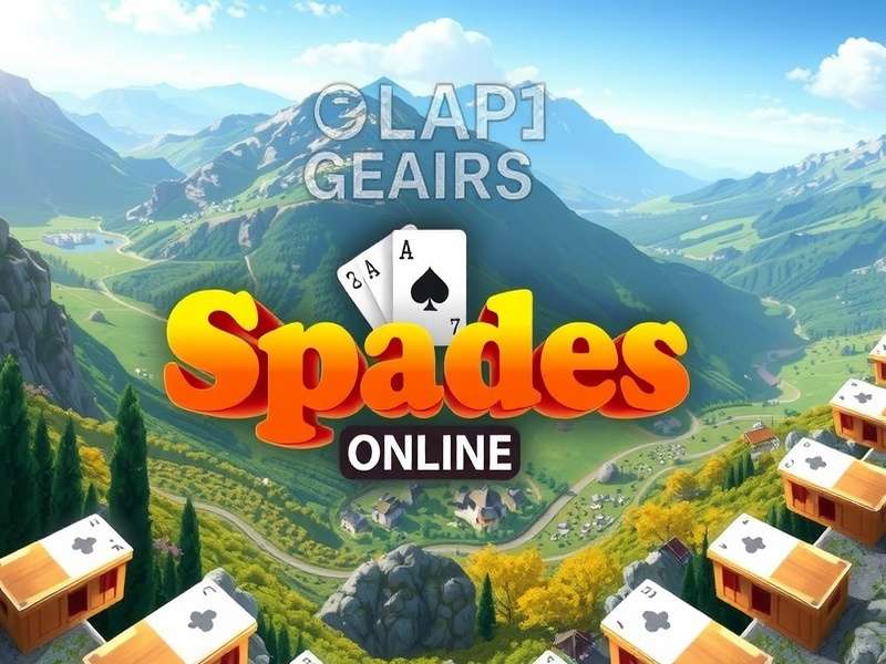 A strategic view of a Vip Spades Online game table with cards and player stats visible