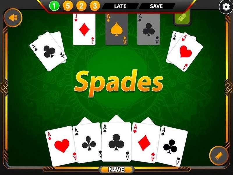 Spades Card Game Free Full Screen interface on SpadesIndia